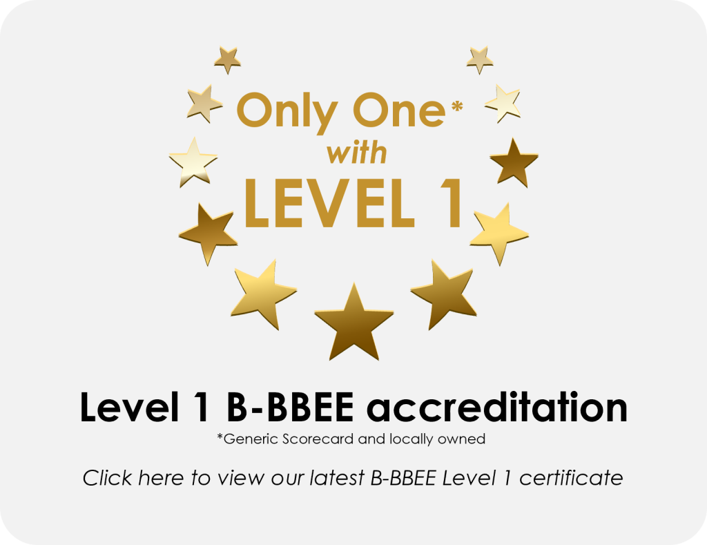 level 1 B-BBEE certification popup